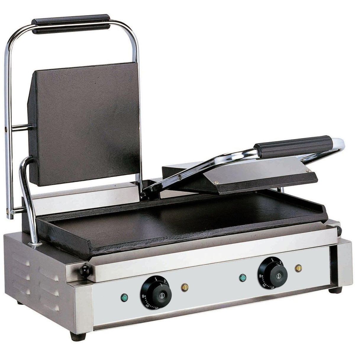 Heavy Duty Twin Panini Contact Grill 3.6k W Smooth | Eg03 B