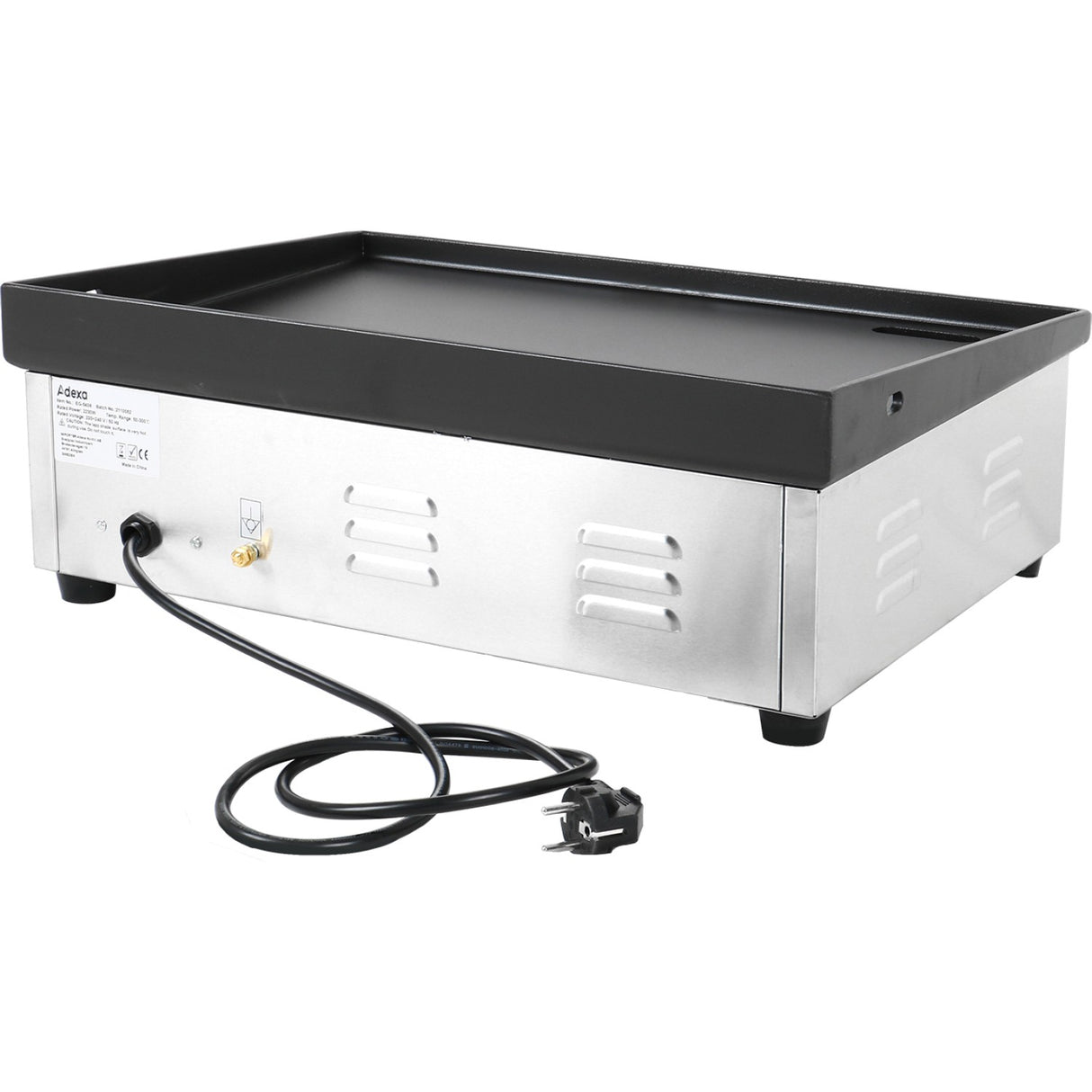 Commercial Griddle Smooth 540x380mm Enamelled Plate 2.2k W Electric | Eg5438