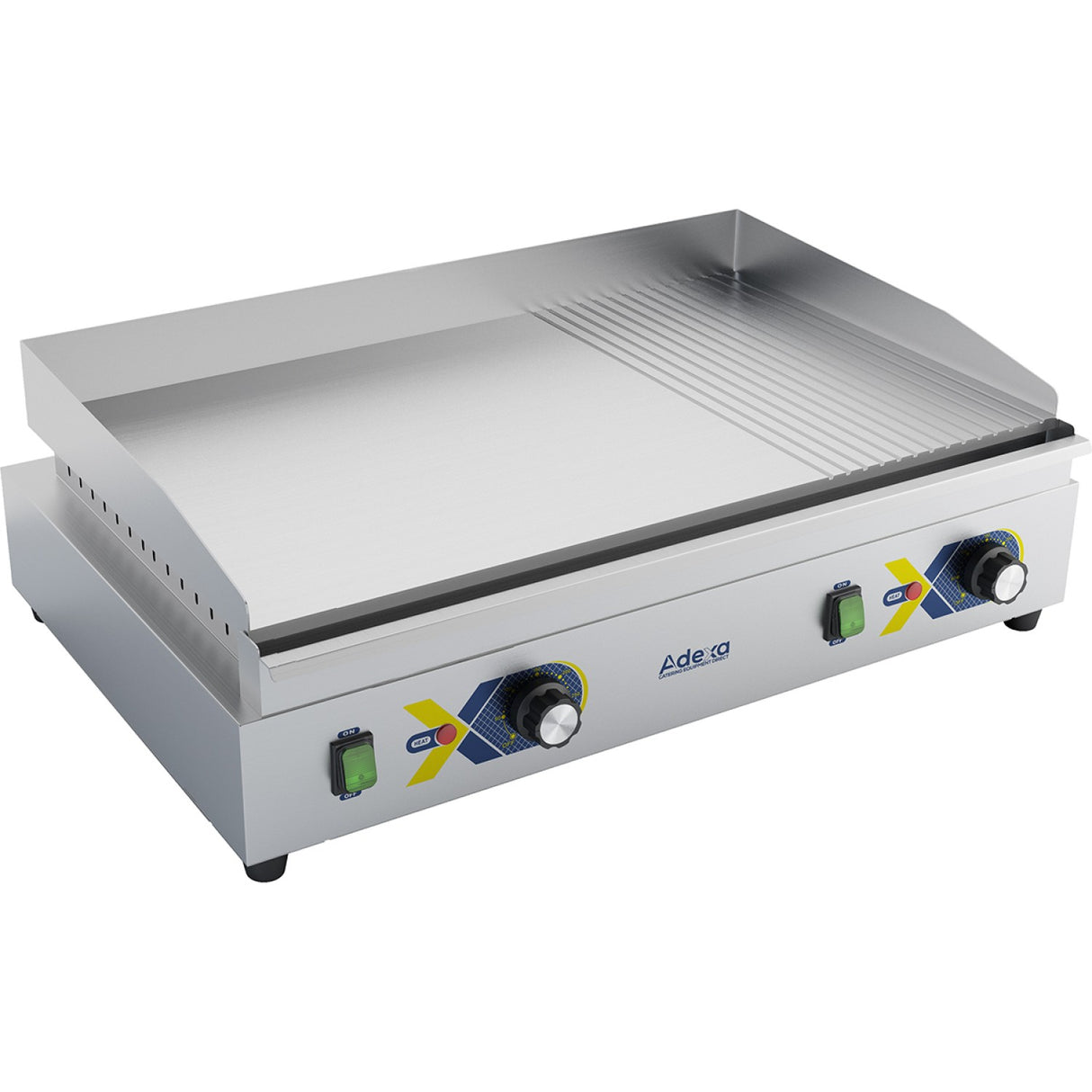 Chrome Coated Commercial Griddle Smooth/Ribbed 720x460x240mm  3.5kW Electric |  EG720D