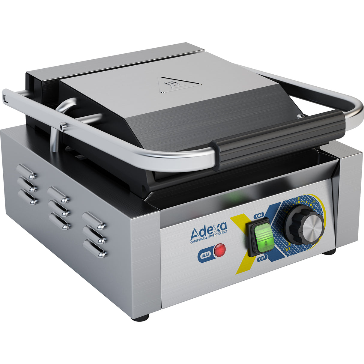 Heavy Duty Panini Contact Grill Single Smooth |  Egd10 A