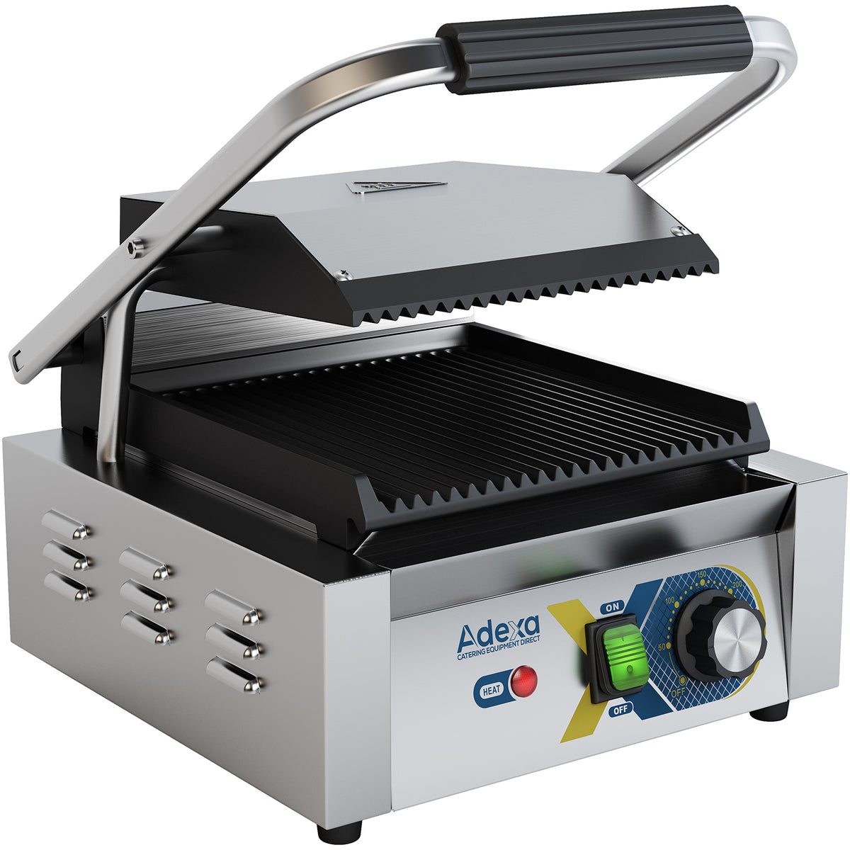 Heavy Duty Panini Contact Grill Single Ribbed | Egd10 C