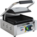 Heavy Duty Panini Contact Grill Single Ribbed | Egd10 C