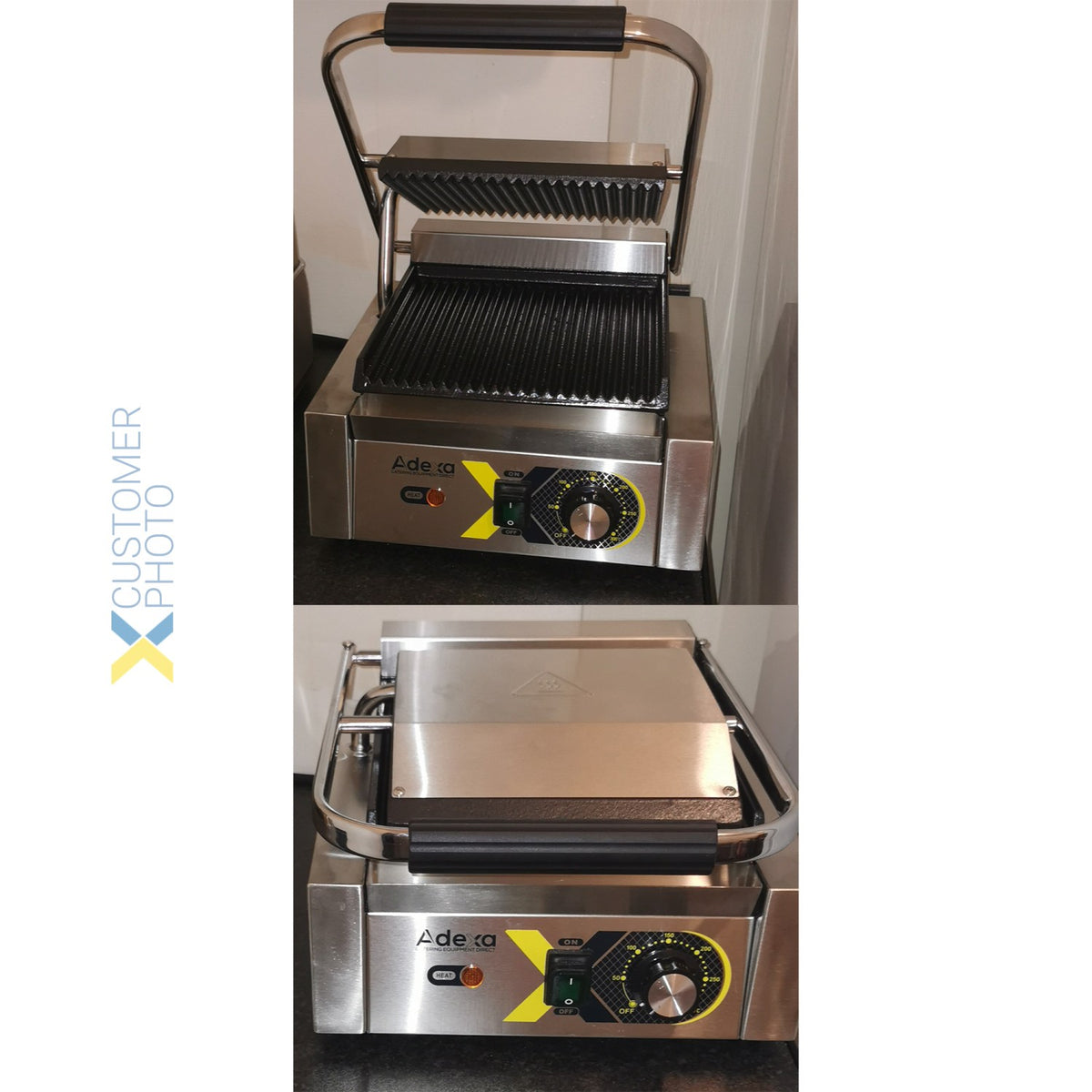 Heavy Duty Panini Contact Grill Single Ribbed | Egd10 C