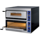 Italian Electric Pizza Oven Thermometer 2 Chambers 660x990mm Capacity 6+6 Pizzas At 13&Quot; 400 V | Xts Estart66