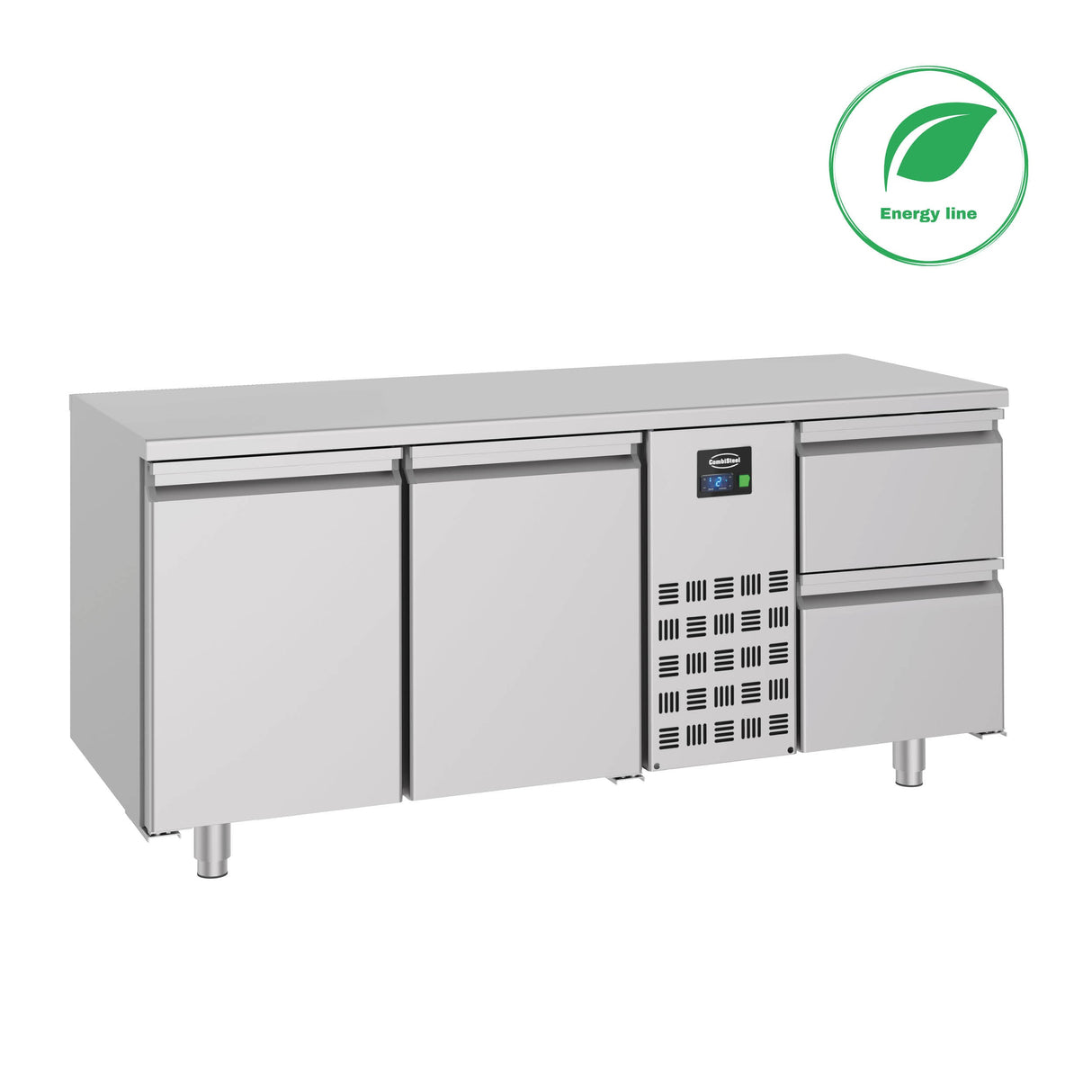 Sleek Combisteel 700 Monoblock Refrigerated Counter with 2 Doors and 2 Drawers – Perfect for Your Commercial Kitchen!