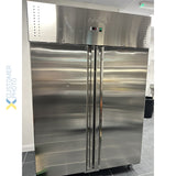 1200lt Professional Refrigerator Stainless Steel Upright Cabinet Twin Door Gn2/1 Ventilated Cooling | R1200 V