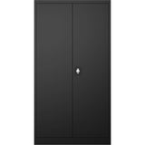 Commercial Steel Black Storage Cupboard With 4 Shelves And Lock 800x400x1800mm |  Fca18 Black