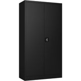 Commercial Steel Black Storage Cupboard With 4 Shelves And Lock 800x400x1800mm |  Fca18 Black