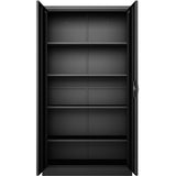 Commercial Steel Black Storage Cupboard With 4 Shelves And Lock 800x400x1800mm |  Fca18 Black
