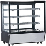 Display Merchandiser Fridge Countertop 145 Litres 3 Shelves Black &Amp; Stainless Steel |  Ftw145 Z