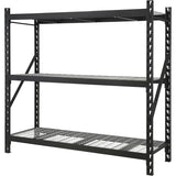 Industrial Heavy Duty Shelving Unit Powder Coated Steel 1960x610x1830mm 3 Shelves Black |  Fuji405