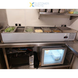 Refrigerated Servery Prep Top 1400mm 6x Gn1/3 Depth 380mm Stainless Steel Lid | Vrx1400/380 Ss
