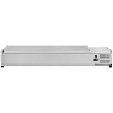 Refrigerated Servery Prep Top 1600mm 7x Gn1/3 Stainless Steel Lid |  Thvd1600/380