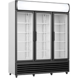 Commercial Triple Bottle Cooler Upright 1065 Litres Fan Assisted Cooling Hinged Doors Black&Amp;White |  Gdr666