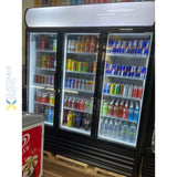 Commercial Triple Bottle Cooler Upright 1065 Litres Fan Assisted Cooling Hinged Doors Black&Amp;White |  Gdr666