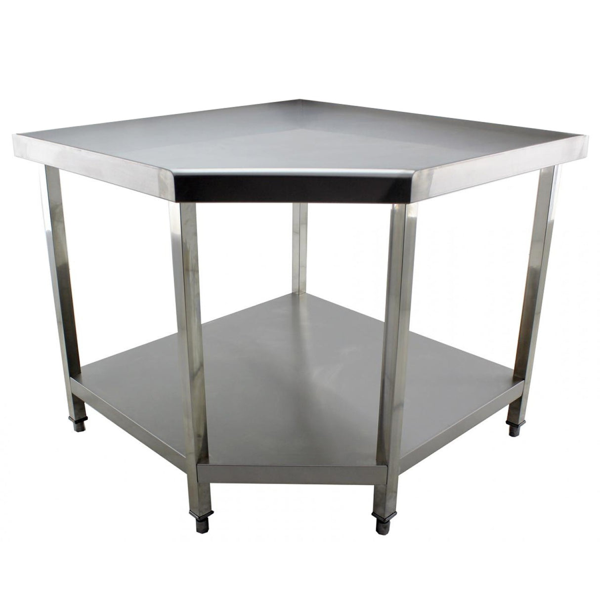 Commercial Work Table Corner Unit Stainless Steel Sides 700mm |  Gesr107