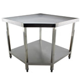 Commercial Work Table Corner Unit Stainless Steel Sides 600mm | Gesr106