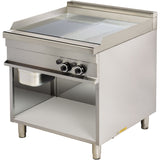 Gas Griddle On Open Base Gas Smooth/Ribbed 2 Zones 15k W |  Hotmax 900 Gg921 Sg