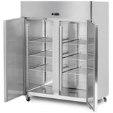 1200lt Professional Refrigerator Stainless Steel Upright Cabinet Twin Door Gn2/1 Ventilated Cooling | R1200 V
