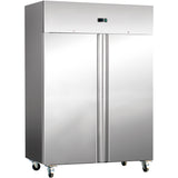 1476lt Commercial Freezer Stainless Steel Upright Cabinet Twin Door Gn2/1 Ventilated Cooling |  Thl1410 Bt