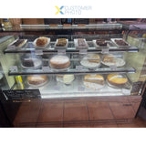 Cake counter 1500x730x1200mm 2 shelves Mirror front LED |  GN1500RF2