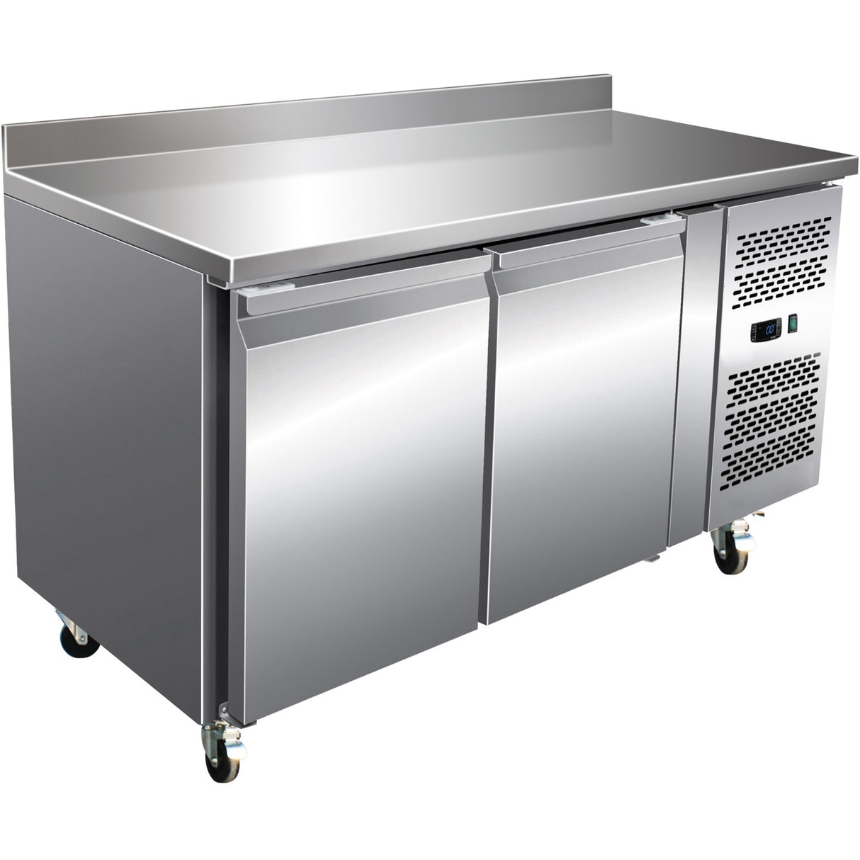 Commercial Refrigerated Counter With Upstand 2 Doors Depth 700mm |  Rg22 V