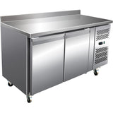 Commercial Refrigerated Counter With Upstand 2 Doors Depth 700mm |  Rg22 V