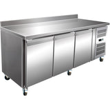 Professional Refrigerated Counter With Upstand 3 Doors Depth 600mm |  Rs32 V