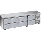 Commercial Refrigerated Counter 8 Drawers Depth 700mm |  8 Drg41 V