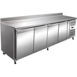 Commercial Freezer Counter with Upstand 4 doors Depth 700mm |  FG42V