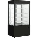 Cake Counter 1200x740x1900mm 4 Shelves Led Black | Gn1200 Smblack