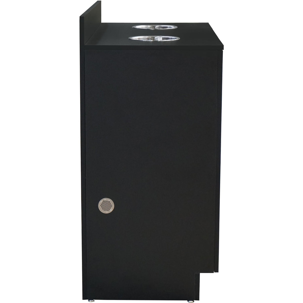 Double Waste Bin Enclosure Cabinet With Drop Hole 1138x560x1160mm Black |  Gs30200