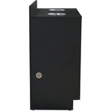 Double Waste Bin Enclosure Cabinet With Drop Hole 1138x560x1160mm Black |  Gs30200