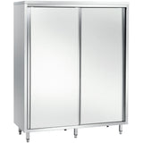 Upright Pan Cupboard Stainless Steel Sliding Doors 3 Shelves 1200x500x1800mm |  Gsk12518 Sm