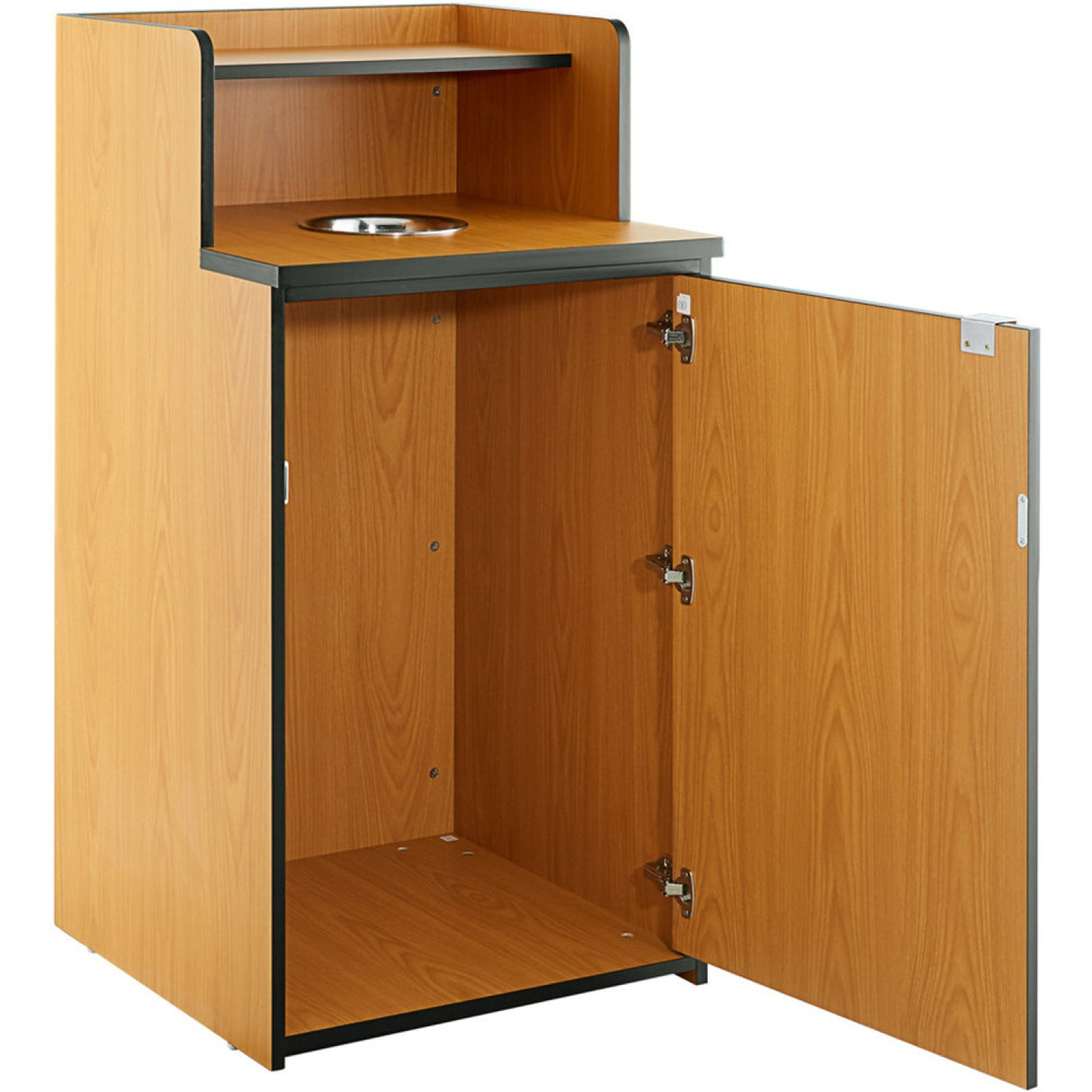 Waste Bin Enclosure Cabinet With Drop Hole And Tray Shelf 625x605x1210mm Natural | Gslj0003 N