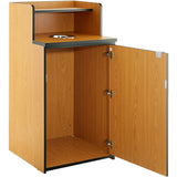 Waste Bin Enclosure Cabinet With Drop Hole And Tray Shelf 625x605x1210mm Natural | Gslj0003 N