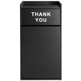 Commercial Rubbish Bin Cabinet &Amp; Tray Shelf 'Thank You' Black |  Gslj006 B