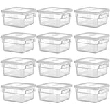 Pack of 12 Food storage Container with lid 1.9 litre 201x189x97mm Polypropylene |  GSPP2+GSPPL2