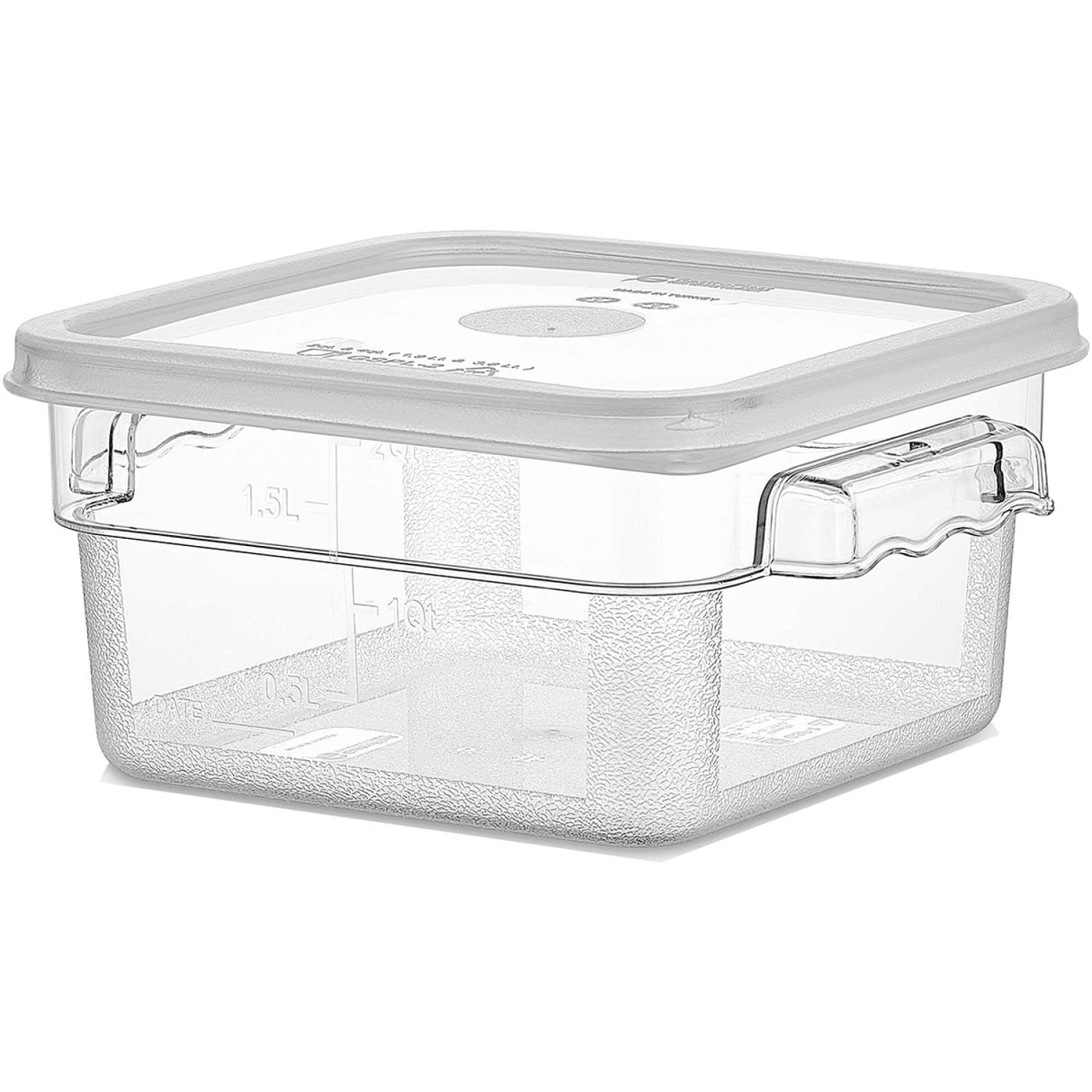 Pack of 12 Food storage Container with lid 1.9 litre 201x189x97mm Polypropylene |  GSPP2+GSPPL2