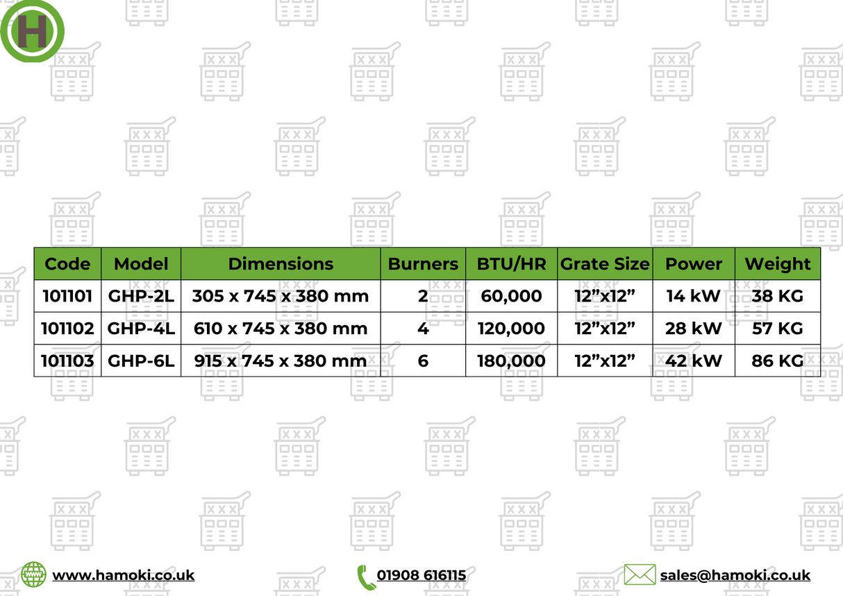 101103 - Gas Hotplate 6L 90cm