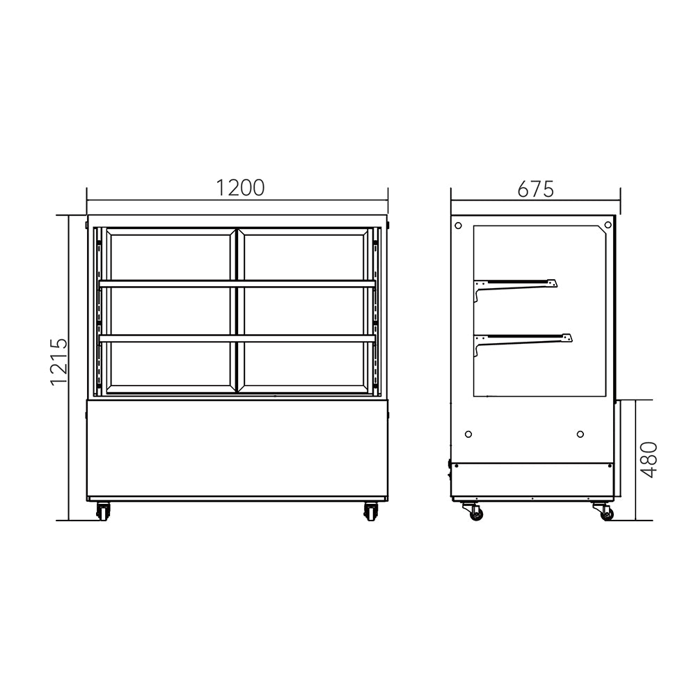 251015 - Commercial Cake Display Fridge & Counters - HA-1200Z