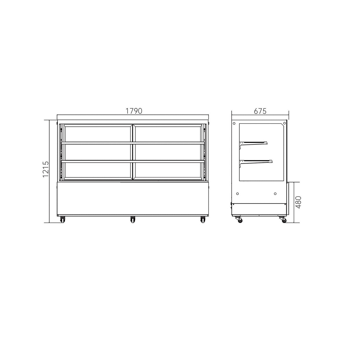 251017 - Commercial Cake Display Fridge & Counters - HA-1800Z