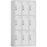 Commercial White 9 Door Locker 900x390x1800mm | Hdg09