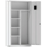 Professional Double Door Filing Cabinet With Locker 900x390x1800mm White | Hdwg02