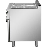 Commercial Electric Bain Marie With Cabinet 1x Gn1/1 + 2x Gn1/2 5k W 700mm Depth |  Heb709 A