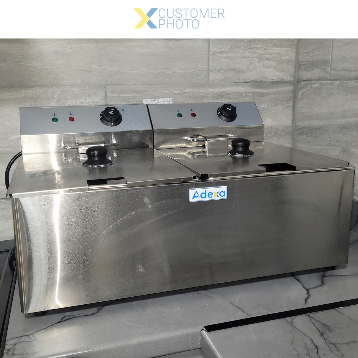 Commercial Fryer Double Electric 2x11 Litre 7k W Countertop |  Hef11 L2