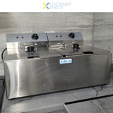 Commercial Fryer Double Electric 2x11 Litre 7k W Countertop |  Hef11 L2