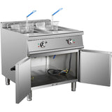 Commercial Electric Fryer Double Tank 2x28 Litres |  Hef908 A