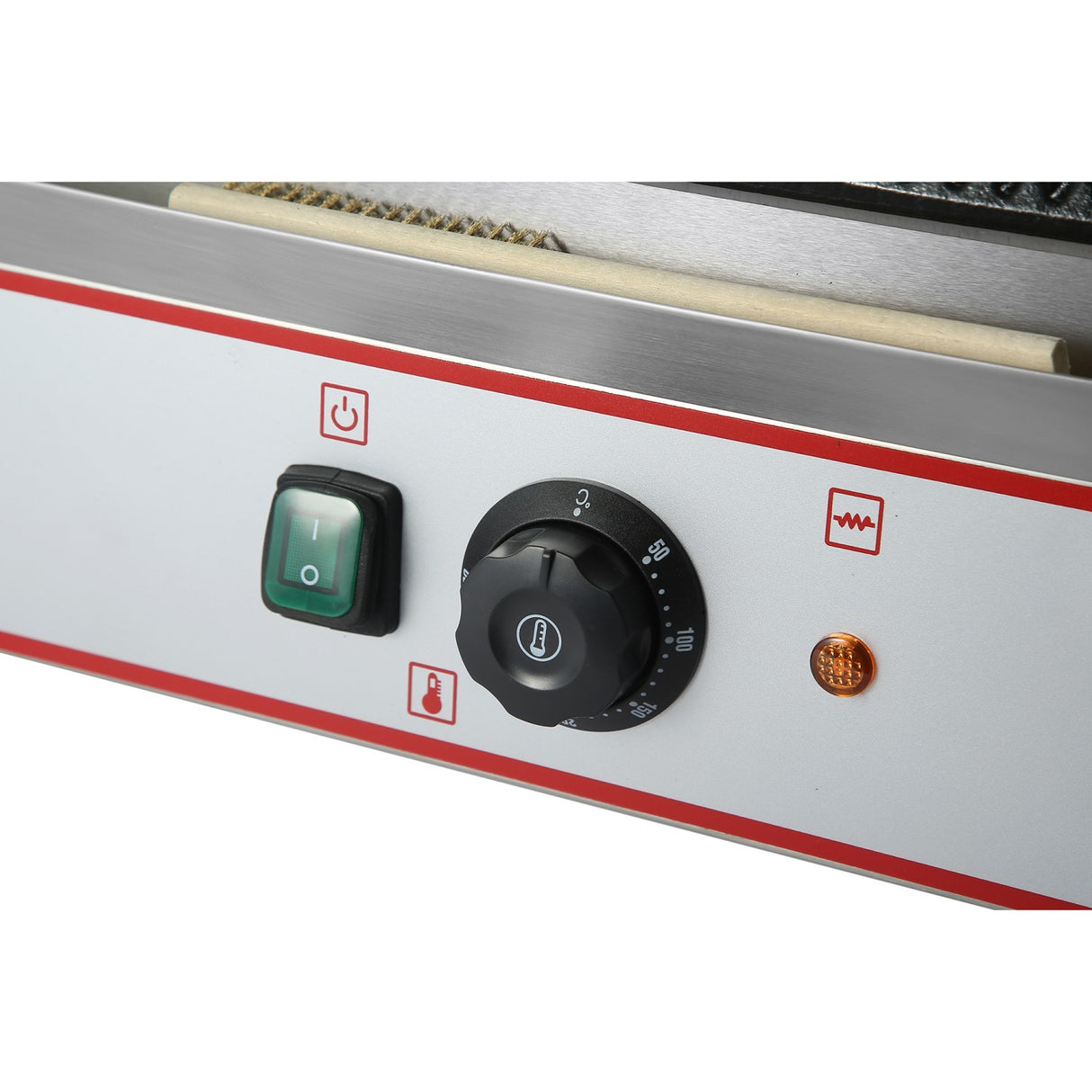 Heavy Duty Twin Panini Contact Grill Ribbed 3.6k W Dual Zone |  Heg813