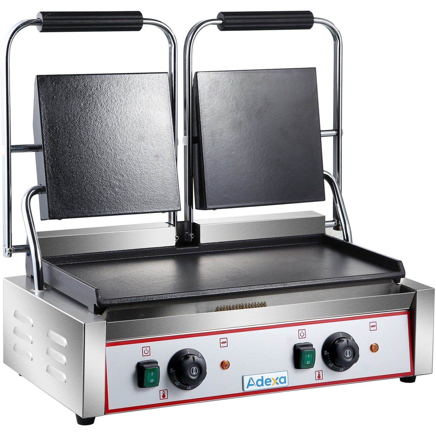 Heavy Duty Twin Panini Contact grill Smooth 3.6kW Dual Zone |  HEG813B